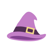 a purple wizard's hat