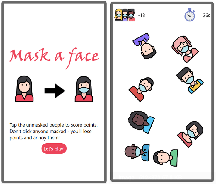 Mask-a-face app images