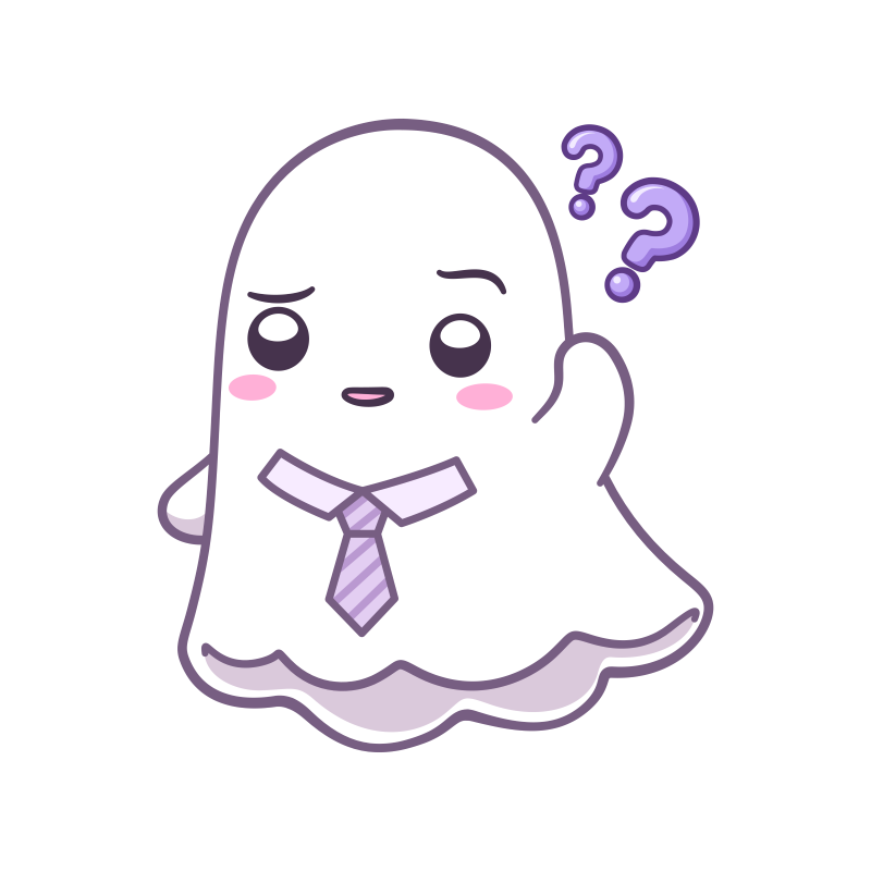A very confused ghost. In a tie.