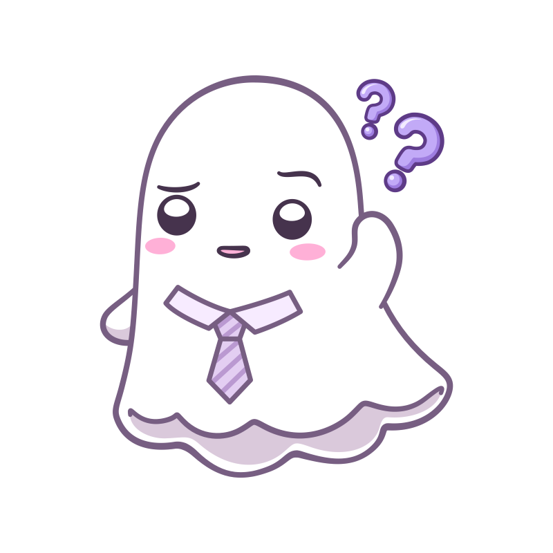 A confused looking Ghost.