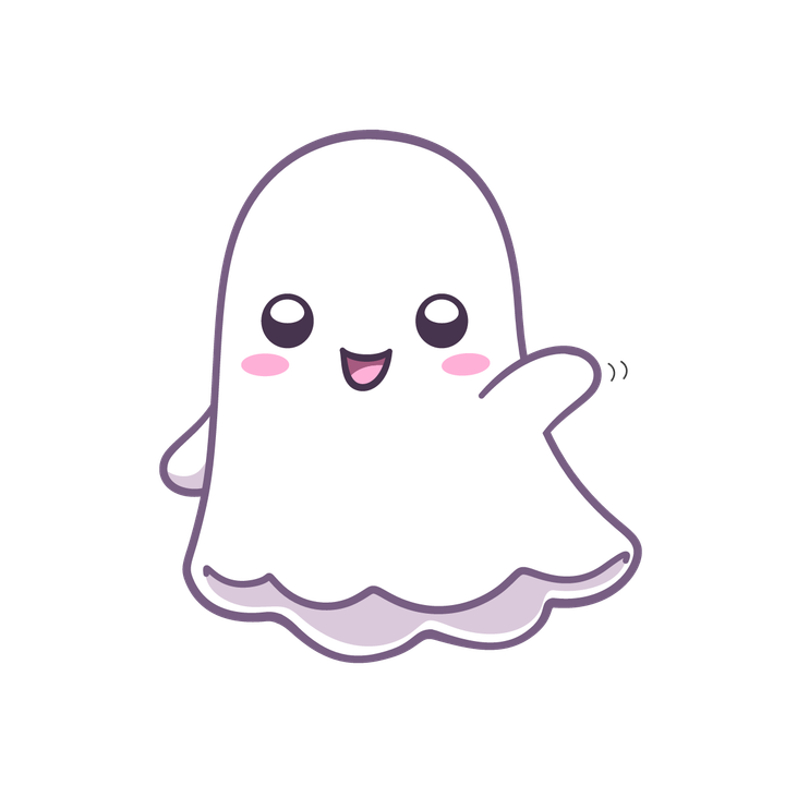 A happy waving Ghost