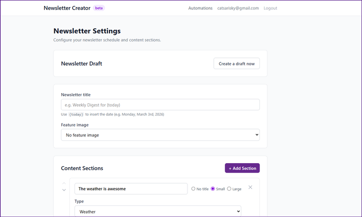 Introducing the newsletter digest builder!