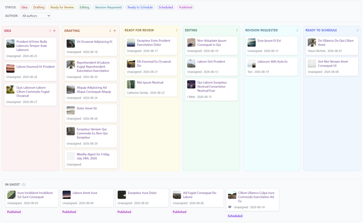 Tools for Ghost updates, August '26 edition